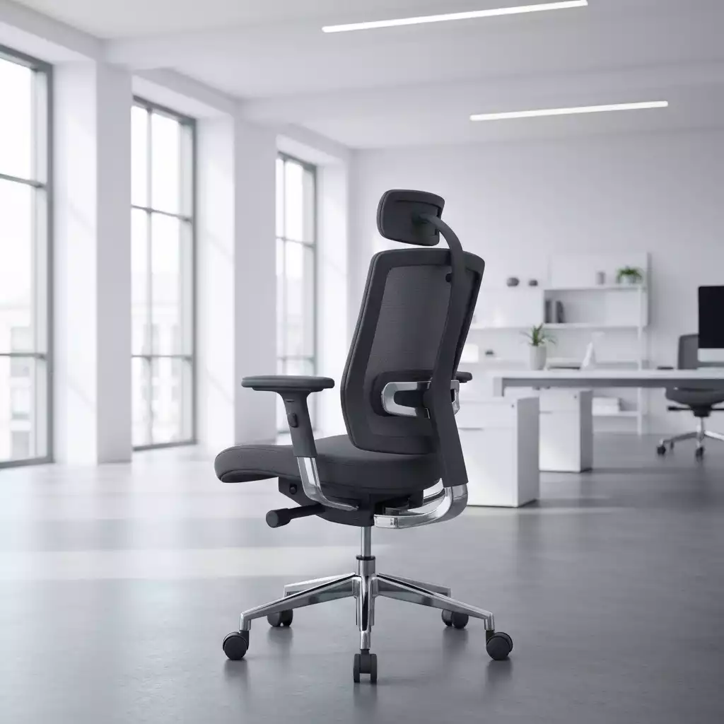 Ergonomic office chair supporting good posture