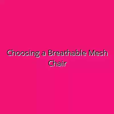 Choosing a Breathable Mesh Chair: Maximum Comfort