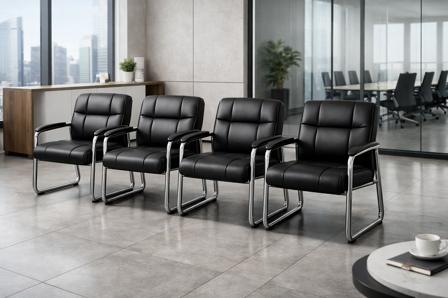 OLIXIS Waiting Room Chairs: Set of 4