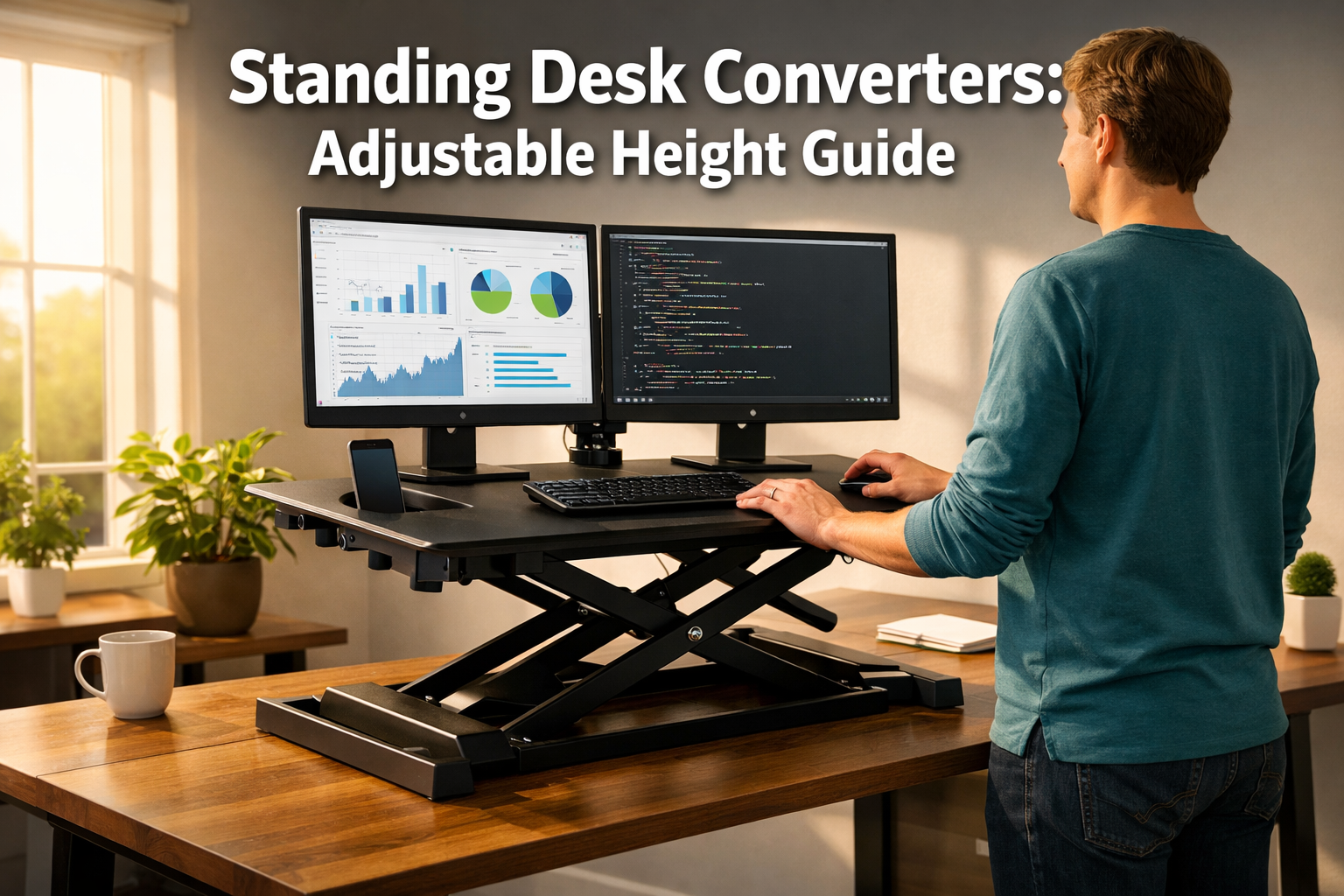 Standing Desk Converters Adjustable Height: Reduce Back Strain
