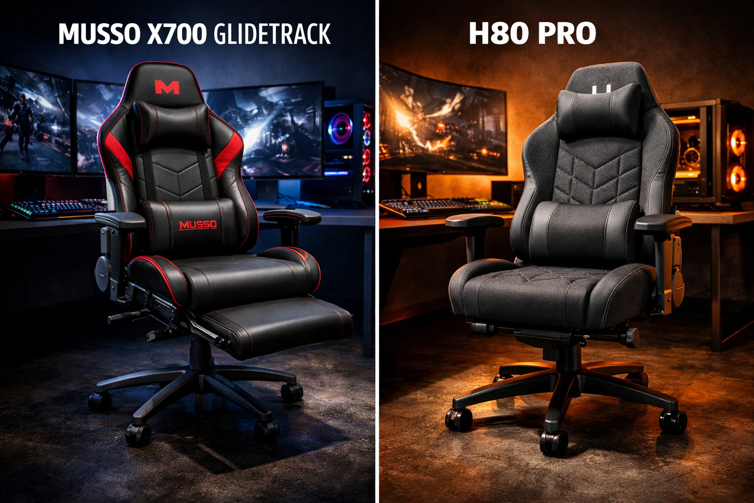 Musso X700 vs H80 Pro: Gaming-Office Chair Comparison 2026