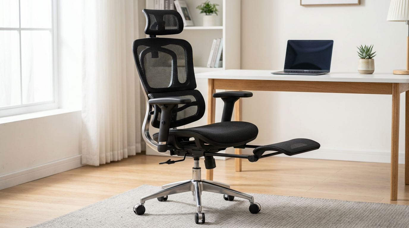 Ergonomic Office Chair with Footrest