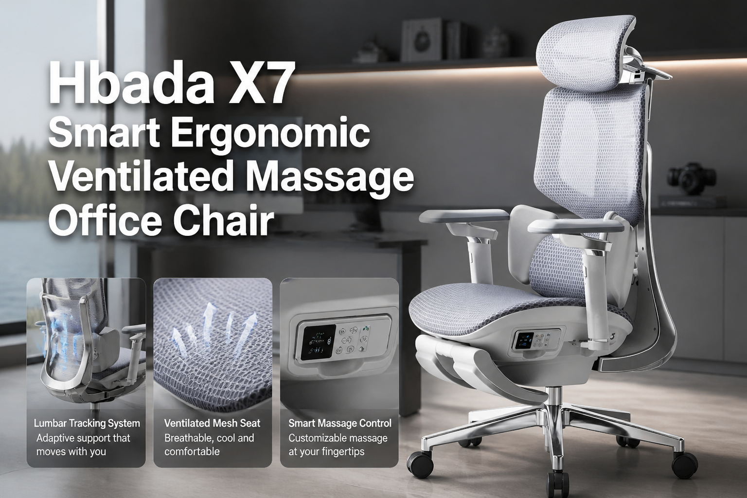 Hbada X7 Smart Ergonomic Ventilated Massage Office Chair: Premium 2026