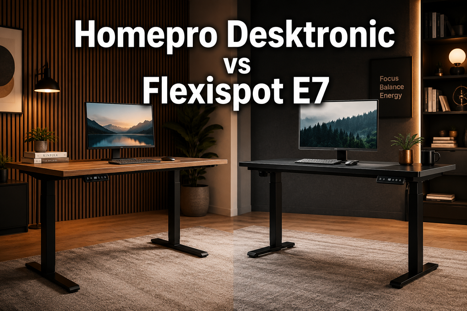 Desktronic HomePro vs FlexiSpot E7: Which Standing Desk Is Worth Your Money?