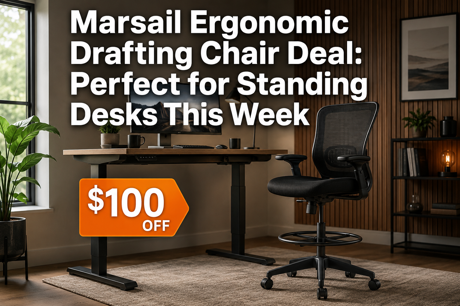 Marsail Ergonomic Drafting Chair Deal: Perfect for Standing Desks