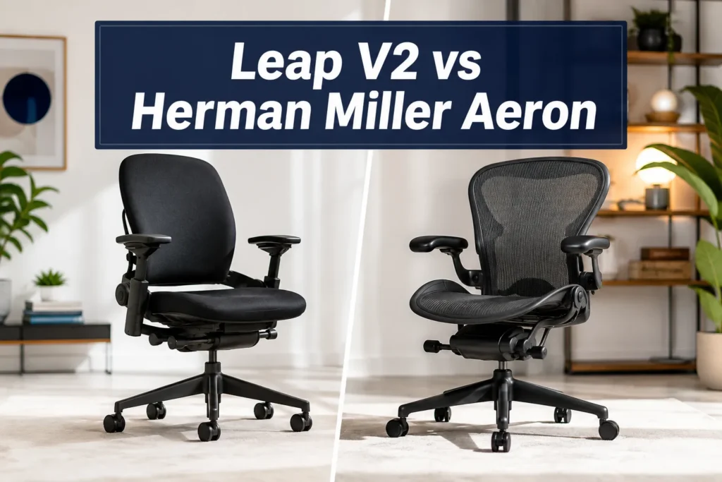 Steelcase Leap V2 vs Herman Miller Aeron Review 2026 Steelcase Leap V2 vs Herman Miller Aeron